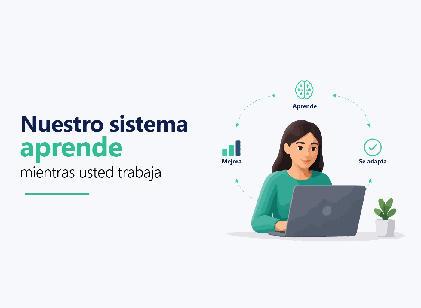 Nuestro sistema aprende mientras usted trabaja