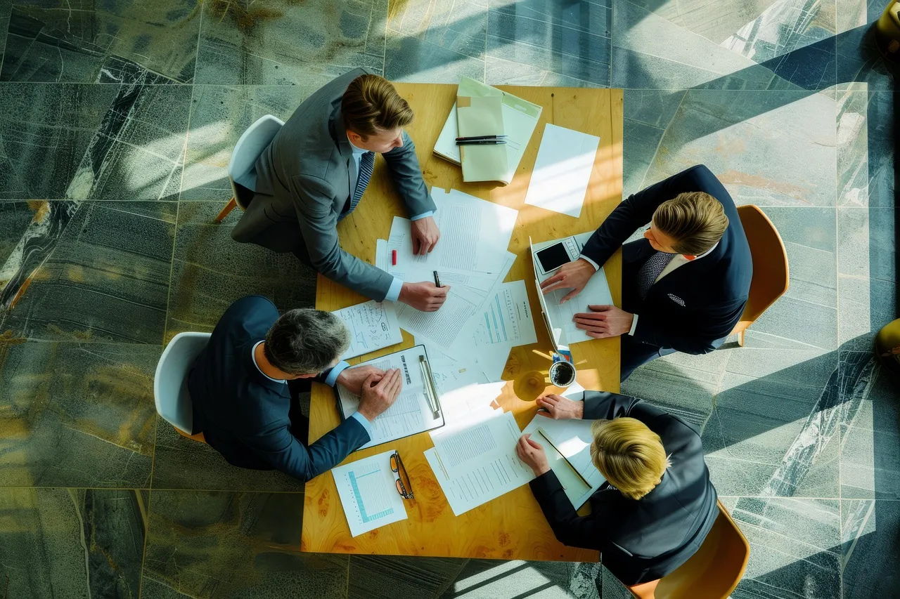 Imagen de contadores en una reunión